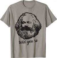 Camicie da uomo karl marx vintage ti ha detto così marxista marxismo maglietta da uomo da uomo corta
