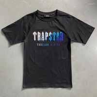 مسارات الرجال 2023 عالي الجودة شعار شعار Trapstar t Shirt الرجال النساء الحجم الحجم القطن الهيب هوب أعلى المحملات