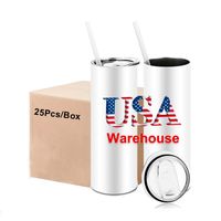 20oz Sublimation Tumblers Blanks Stainless Steel Tapered Str...