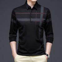 High end ice silk seamless breathable Paul T-shirt Short sleeve men's  summer new fashion boutique embroidery casual polo shirt