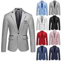 Traje masculino blazers traje retro para hombres casuales de otoño e invierno tendencia de invierno dos botones de dos botones delgados gemett chaqueta pockett esmoquen 230216