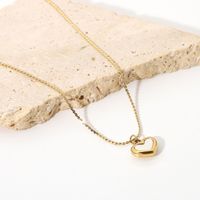 Necklace 18K gold Stainless steel necklace jewelry heart lov...