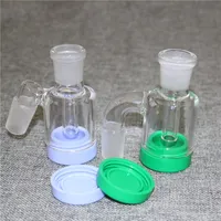 Shisha -Eschenfänger mit 7 ml Silikonbehälter 14 mm 18 mm Fugen für Glaswasserrohröl Rig