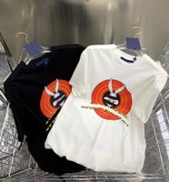 Letras de designer de camisetas masculinas imprimem camiseta 100% algod￣o de algod￣o Camiseta Crew pesco￧o camisetas de manga curta de ver￣o