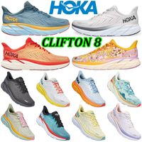 Hoka One One Clifton 8 Athletic Running Shoes Hokas Shoe Men Women Designer Sneakers Triple Black Wit Gray Red Blue Mens Dames Outdoor Sports Trainers