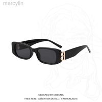 Дизайнерские солнцезащитные очки Balencigas Personality Маленькие рамки солнцезащитные очки квадратные солнцезащитные очки мужская и женская уличная фотография Маленькие солнцезащитные очки 22SS