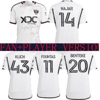 2023 D.C. United Soccer Jerseys D C Home Away Najar 14 Klich 43 Fountas 11 Benteke 20 Fan Version Top Quality Jersey Football Shirts