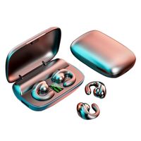 Conducci￳n de ￳seo auriculares inal￡mbricos auriculares Bluetooth LED Mantenerse Binaural Mini Sports Earhook Auriculares 2200mAh Case Bank Bank Bank