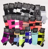 with Tags Pink Black Socks Adult Cotton Short Ankle Socks Sp...