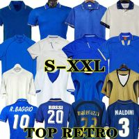 1998 Retro Baggio Maldini Soccer Trikots Fußball 1990 1996 1982 Rossi Schillaci Totti del Piero 2006 Pirlo Inzaghi Buffon Italien Cannavaro