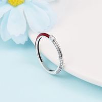 925 Sterling Silver Cz Stones Signature ME Pave & Red Dual R...