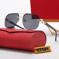 Carti Glasses Designer Sunglass for Women Mens Classic Square 레저 고급 사각형 Gogglesmulticolor Fashion Frames Red Case와 선글라스 도매