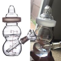 Baby Flasche Bong Shisha Oil Rigs Rauchrohrglasfutterwasser Bongs 14mm Sch￼ssel dickes Glas Tupfen Rig Rig