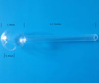 Clear pyrex pyrex tabac à l'huile de verre à tabus transparent grand tube transparent