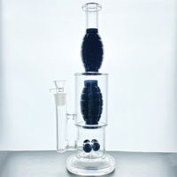 Recursos incríveis, Black Crenade Grenade Grenade Glass Glaokah Fumando água com duas juntas de 18,8 mm (GB-329)