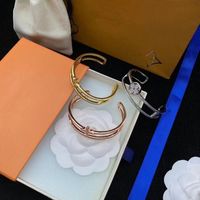 Роскошь L Бренд -дизайнер -дизайнерские браслеты браслеты женская запястье 18 тыс. Золото золотые серебряные сияющие хрустальные бриллианты браслет официальная ювелирная коробка упаковка