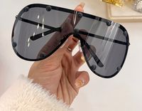 Schwarze, rauchfarbene, übergroße Piloten-Sonnenbrille für Damen und Herren, Designer-Sonnenbrillen, UV400-Brillen mit Box