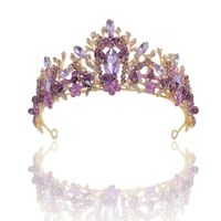 Tiaras kmvexo corona nupcial accesorios para el cabello de la boda crystal rhinestone tiaras y coronas castaño dadema para el cabello z0220