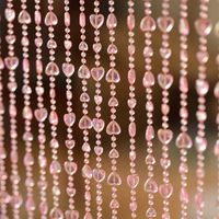 Aveugles de décoration intérieure rideau rideau romantique coeur acrylique perle de mariage fêtes de fête de fête balcon jardin bricolage accessoires de décoration 230221