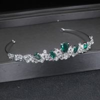 Tiaras Green Zircon Tiaras and Crowns For Girl Luxury Crysta...