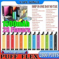 Puff Flex 2800 Puff 2800 Einweg-E-Zigaretten Vape Desechable Pods Device Kits 1500-mAh-Akku vorgefüllt 10ml Vaporizer VAPER DESECHABLE