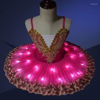 Bühnenbekleidung professionelle LED LED Light Tutu Kids Ballet Kostüm Ballerina Kleid Halloween Kinder Party -Outfits