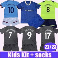 22 23 de Bruyne Grealish Kit Kit Maglie da calcio Bernardo Gundogan Joao Cancelo Mahrez Foden Stones All Away Away 3a Special Edition Football Shirts
