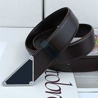 3. 8cm Brand Designer Belt For Men Women Triangle Logo Luxury...