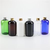 Speicherflaschen mehrfarbig 500 ml x 10 leere Kosmetik -Hydrosol -Kunststoff -Pet -Tonerflasche mit anlokiertem Aluminiumschraubenkappe