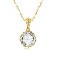 Colliers pendants szjinao 4 collier pour femmes d couloir rond Cut Pure 925 Silver Pass Tester Diamond Big Flower Jewerly 230223