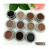 Ögonbrynsförstärkare Pomade Waterproof Cream Långvarig naturlig lätt att bära 11 färger med detaljhandelspaket Coloris Makeup Eyebrows Ge Dhmei