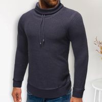 Suéteres masculinos masculinos de suéter de suéter simples estilo confortável tricô de outono Roupas masculinas de primavera