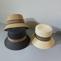 Mulheres, letra de designer, chapéu de palha cavalheiro tap top chat chapéu de moda de malha chapéu largo tampa para homens mulheres largura chapéus de verão chapéus de balde de verão chapéus de praia