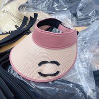 여성 디자이너 C- 글레터 밀짚 모자 바이저 캡 탑 햇볕 모자 패션 니트 모자 남성을위한 모자 니트 모자 넓은 브림 모자 여름 버킷 모자 야외 해변 모자 9 스타일