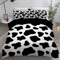 Sets de ropa de cama Tapa de edredón de vacas impresas para la impresión reactiva del dormitorio Lindo diseño de animales en espesas Cubierta de cama Juego de cama gemelo rey King Sets R230224