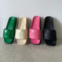 Designer Slides in pelle trapunta sandalo per uomo Donne Piattaforma Sluodi pantaloncini spessi Flip Flip Fashion Summer Beach Shoes 35-47 No435