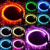 Mutlu Parti Fiber Optik Açık Oyuncak Fiber Optik Dans Kırbaç LED Malzemeleri Dans Etme Renkli Renk Değiştirilebilir Şarj Edilebilir 360 ° Dönen Işık Işık Çubuğu Gösterisi 22