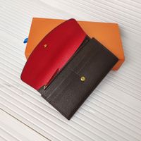 Brand designer wallet Brown plaid wallet luxury purses card ...