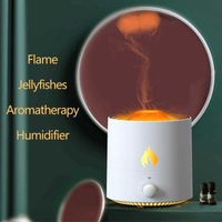 Bevochtigers vlam luchtbevochtiger USB Essentiële olie diffuser Home Ultrasone rookring Atomizer aromatherapie Kantoor Lawidificator Diffuser R230221