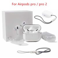 Accessoires d'￩couteurs pour AirPods Pro 2 Pods d'air de deuxi￨me g￩n￩ration 3 casques Contr￴le de volume Solid TPU Silicone Protective Electh