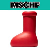Роскошные MSCHF BOOT Big Red Astro Boy Boots High Boots Толкие дно без скольжения