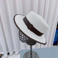 Мужские дизайнерские аксессуары подходят для шляпы панамы соломенные шляпы джентльмен -кепка унисекс модный вязаный вязаный края