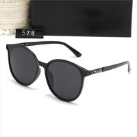 2023 Hot Top Gafas de sol de diseñador de lujo para mujeres Fashion de verano Round Round Metal-Frame Glasses UV Protection Lens