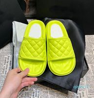 Slipper Slides Designer Rhombus Slippers Fashion Women Flat Flat Comfor