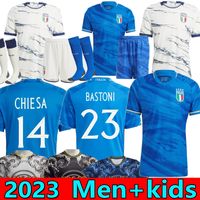 S-4XL 2023 camisetas de fútbol de Italia Italia 23 24 SCAMACCA IMMOBILE maglie da calcio TOTTI VERRATTI CHIESA BARELLA camisetas de fútbol T LORENZO Hombres niños kit uniforme Por partido