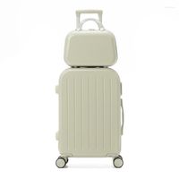 Suitcases Vintage Rolling Luggage Set Trolley Baggage With C...
