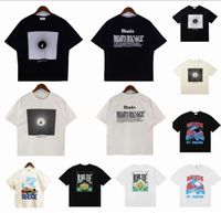 Tasarımcı Gömlek Yaz Erkek Tişörtleri Kadın Rhude Tasarımcıları Erkekler için Üstler Mektup Polos Nakış Tshirts Giyim Kısa Kollu Tshirt Büyük Tees Boyut S-XL