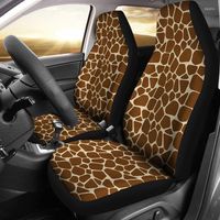 Conjunto de capas para assento de carro com padrão de girafa Tema Safari com estampa animal