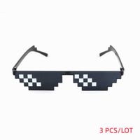 Modische Brillenschirme, 8-Bit-Pixel-Damen-Sonnenbrille, Unisex-Brille, Mosaik-Sonnenbrille für Männer und Frauen, Thug Life-Brille