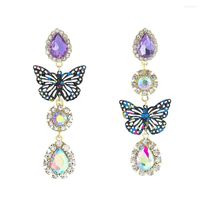 Dangle Earrings Romantic Crystal Butterfly For Women Insect ...